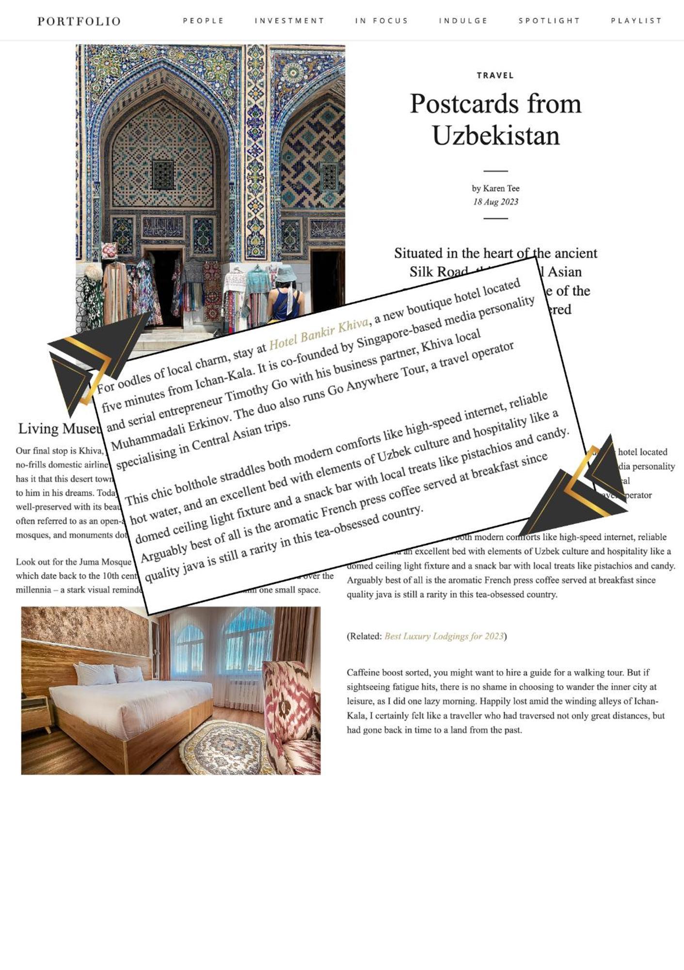 Hotel Bankir Khiva Exterior foto